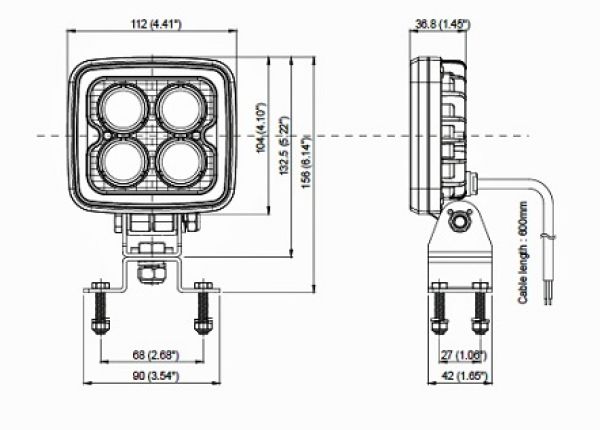 LED Rückfahrscheinwerfer mit ECE R23 Richtlinie / Prüfzeichen